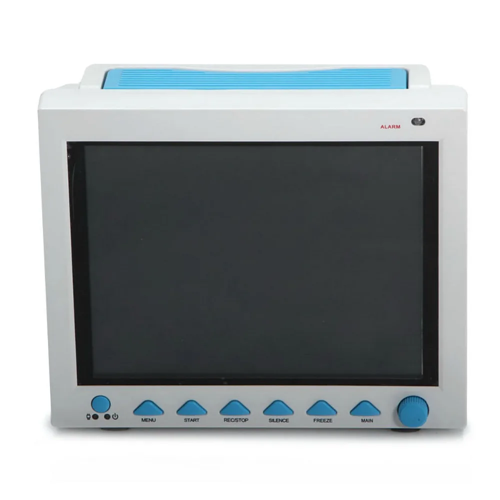 Contec CMS8000 6-Parameter TEMP, Частота пульса, дыхание, ЭКГ, SPO2, NIBP цифровой ICU Монитор жизненных знаков пациента+ принтер