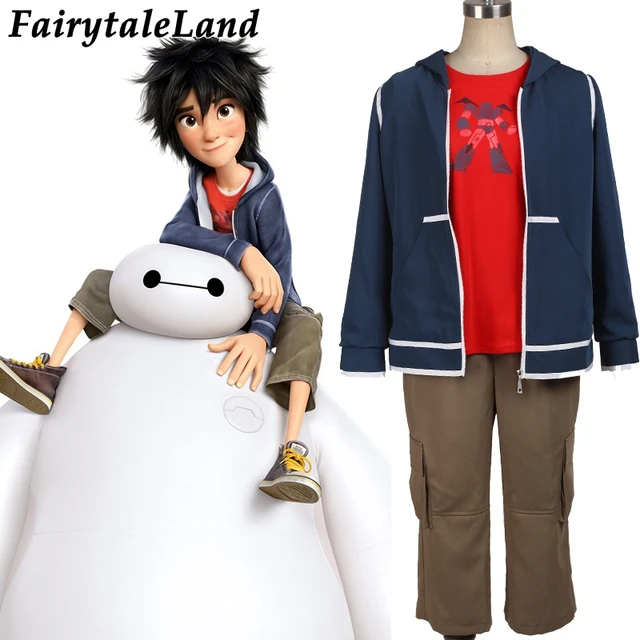 2017 Big hero 6 Hiro Hamada cosplay traje (camiseta + Pantalones