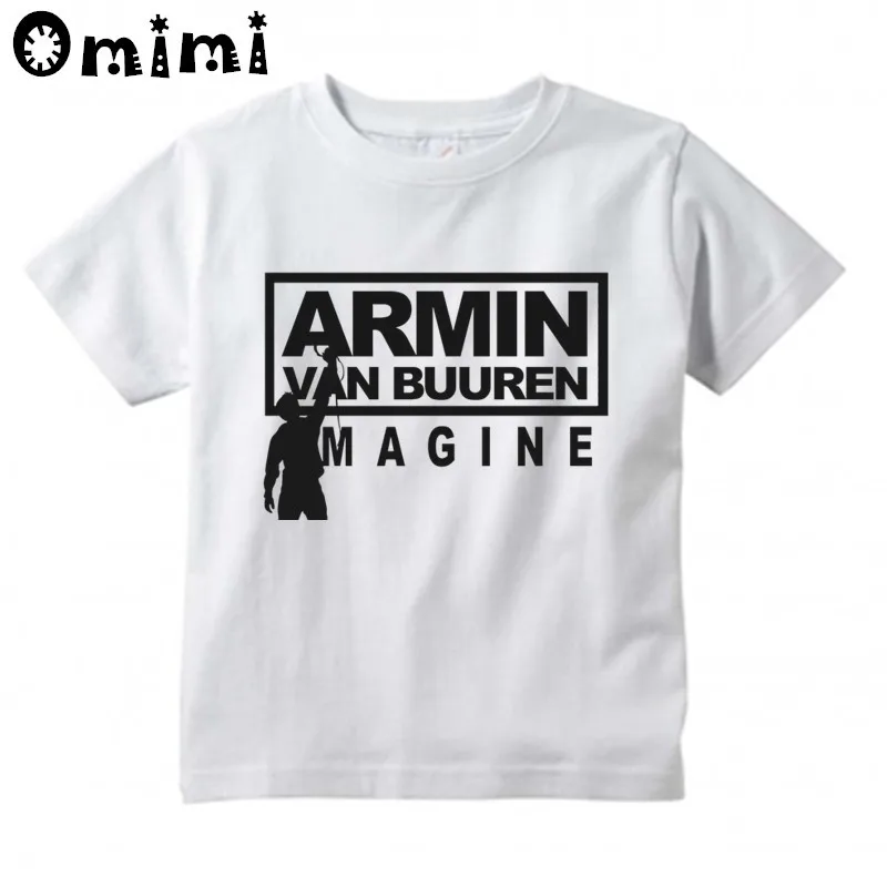 Детская футболка с принтом логотипа Armin Van Buuren детские топы коротким рукавом для