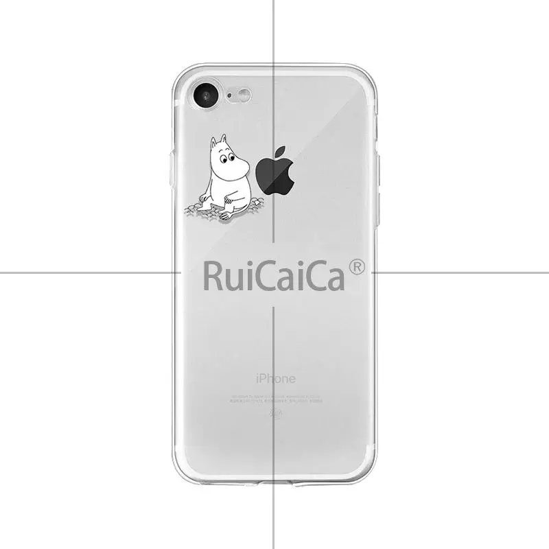 Ruicaica милый Бегемот Муми-Тролль прозрачный мягкий чехол для телефона из ТПУ чехол для Apple iPhone 8 7 6 6S Plus X XS MAX 5 5S SE XR мобильные телефоны