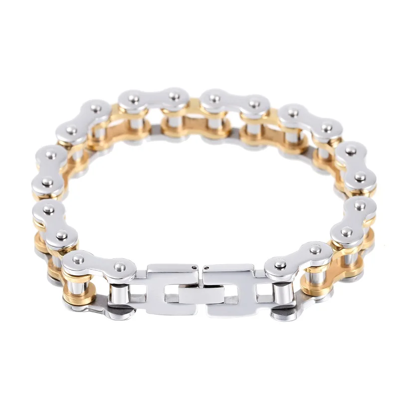 New Biker Bicycle Bracelets for Women Gold Silver Motorcycle Chain