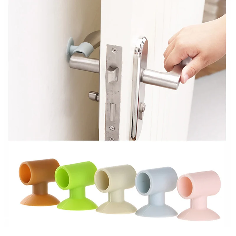 Silicone Door Handle Knob Crash Pad Wall Bumper Guard Stopper Anti Collision Suction Pads TN88