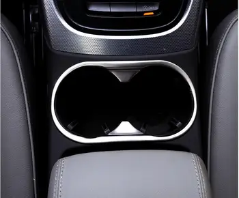 

Stainless Console Cengtre Front Interior Water Cup Holder cover trim 1pcs For Audi Q5 2010-2017