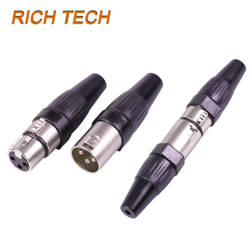 16pcs 3PIN XLR Plug&Jack Microphone plug MIC wire connector 5 colors