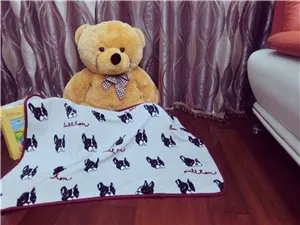 Мультяшное фланелевое одеяло, многофункциональное одеяло для сна, одеяло для домашних животных, кошек, собак, Мопсов, Одеяло 100*75 см