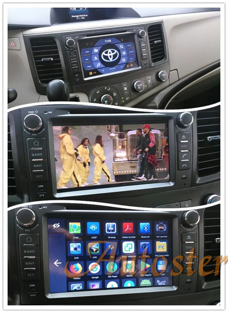 Top Android 8 Car GPS Navigation Car DVD Player for Toyota Sienna 2009+ 4GB RAM PX5 radio tape recorder multimedia player head unit 4