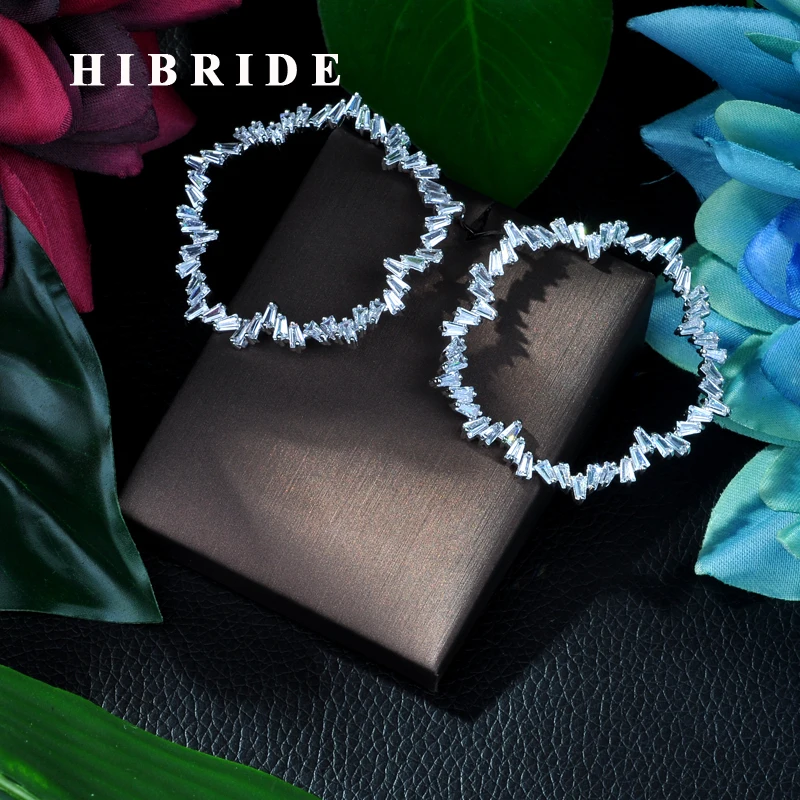 Новинка модные новые серьги HIBRIDE для женщин свадебные трендовые гвоздики круглой