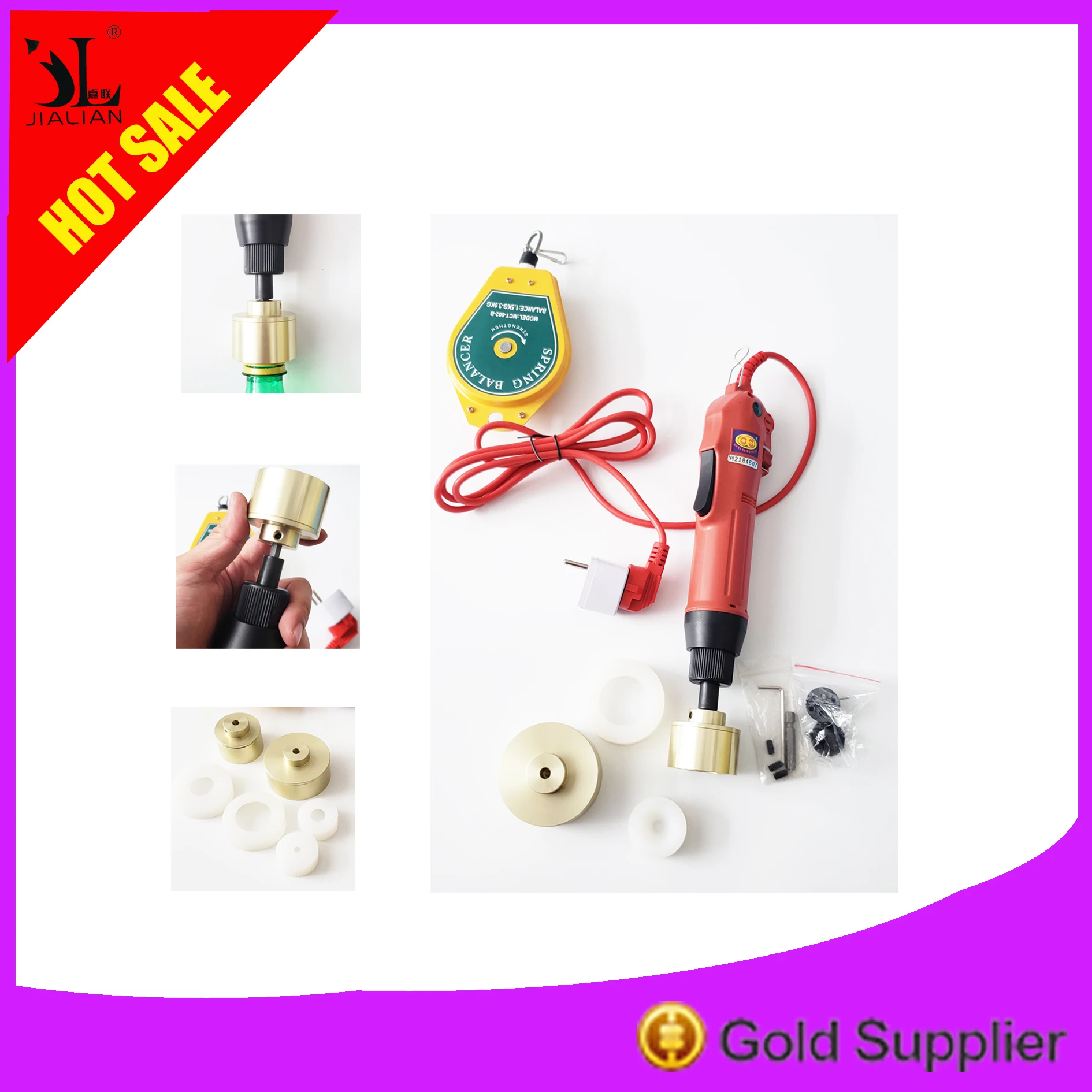 

Electric Bottle Capping Machine Hand Hold 10-50mm Cap Screwing Manual Cover Capper Portable Semi Auto Screw Tip Free Shipping