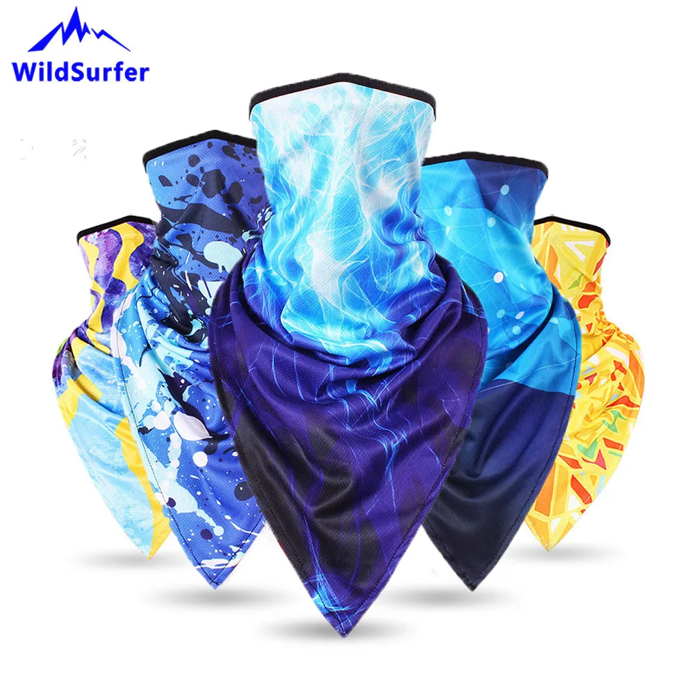 WildSurfer треугольный шарф с принтом маска на половину лица для езды велосипеде