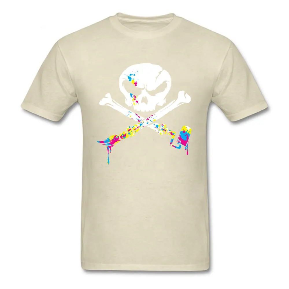 Artist To The Bone CMY Printing Summer/Autumn 100% Cotton Round Neck Men T Shirt Sweatshirts 2018 Newest Short Sleeve Tshirts Artist To The Bone CMY beige