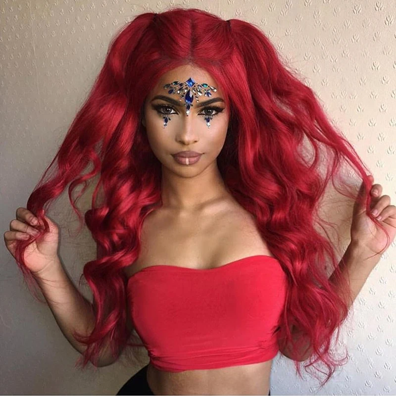 red body wave wig