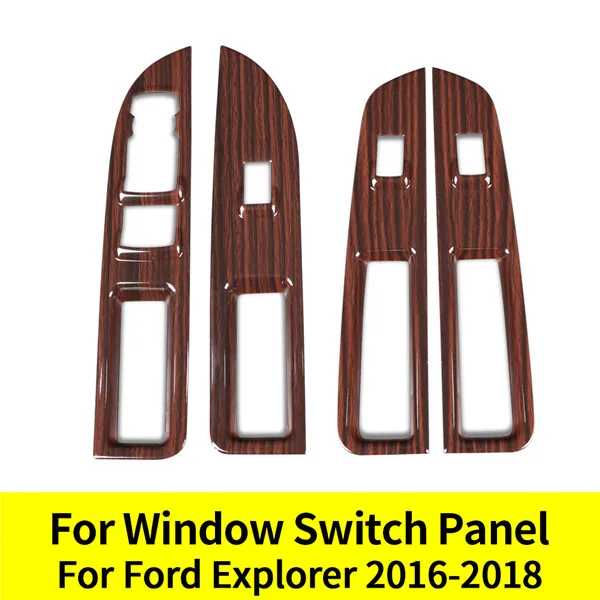 JHO Peach, держатель для чашки из древесины, панель, рулевое колесо, стеклоподъемник, накладка, наклейка, чехол для Ford Explorer 18, автомобильный стиль - Название цвета: For Window Switch