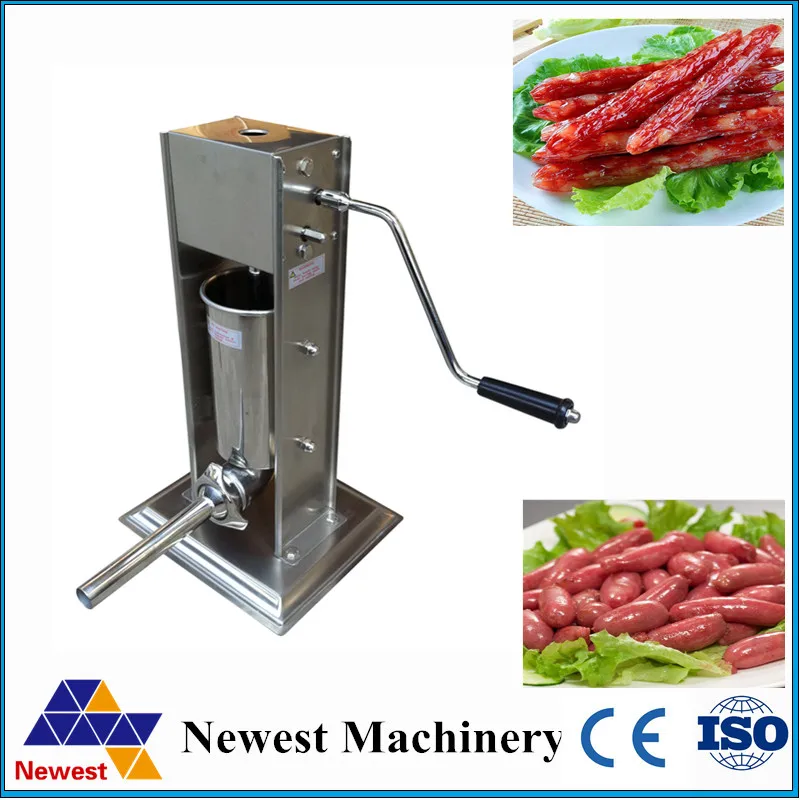 5L hand operated home sausage meat stuffer stainless steel manual