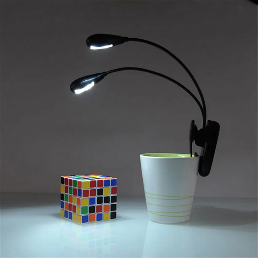  Portable Flexible Clip-on Book Reader Reading Lamp Mini Led Night Light For Note Book Ebook Light L - 32920428928