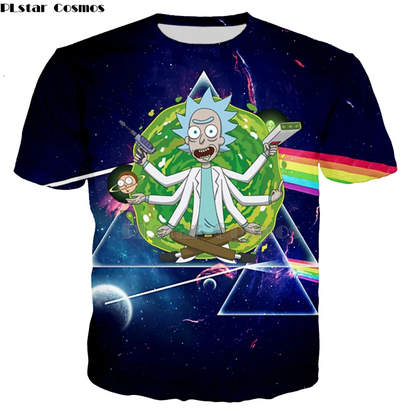 2019 New 3D Rick And Morty Hoodies Sweatshirt Men Women Funny Cartoon Print Hoodie Starry sky shirt  Harajuku Hip Hop Street-9