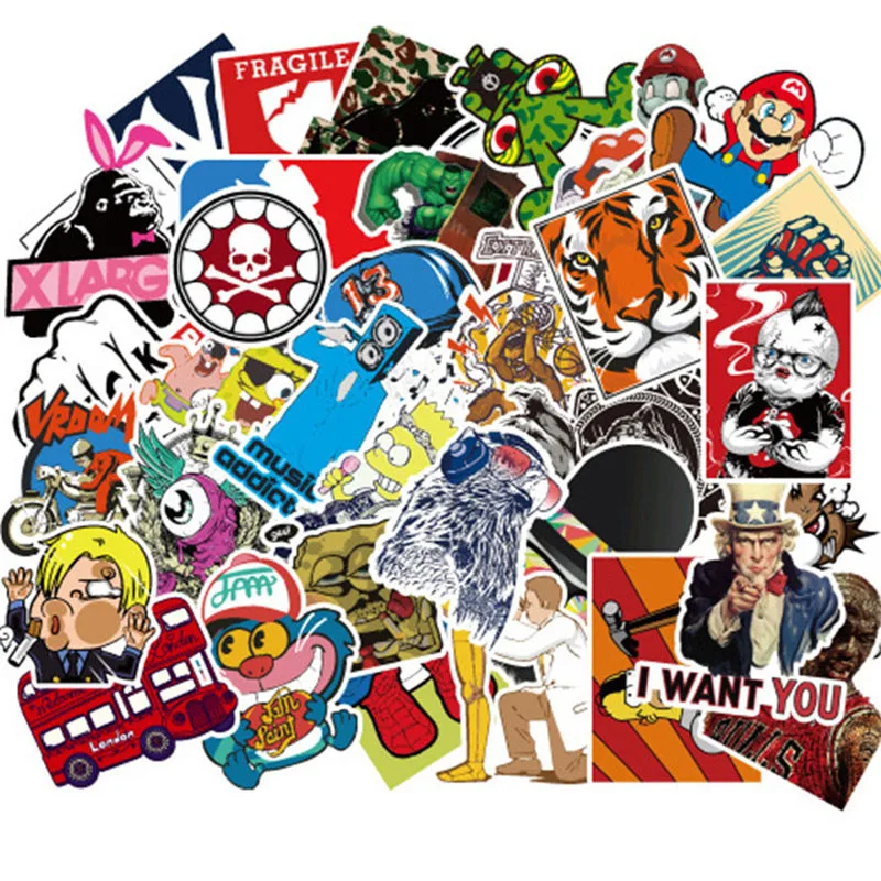 Classic Fashion Style Graffiti Stickers For Moto Car & Suitcase Cool Laptop Stickers Skateboard Sticker 5