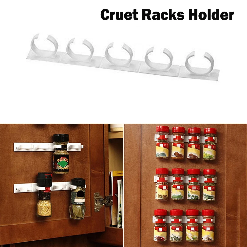 

Plastic Rack Tools Kitchen Storage Holders & Racks Kitchen Shelf Holder Tool Flavoring Rack Spice Rack Wall Mounted
