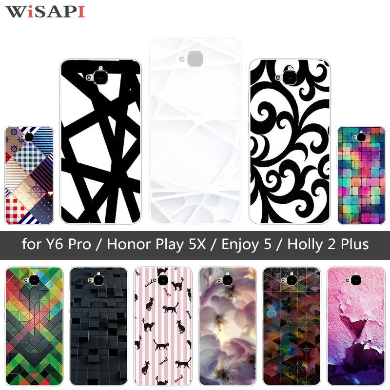 Мягкий ТПУ чехол для Huawei Honor 4C Pro TIT-AL00 Y6 TIT-L01 Enjoy 5 Holly 2 Plus причудливый Play 5X |