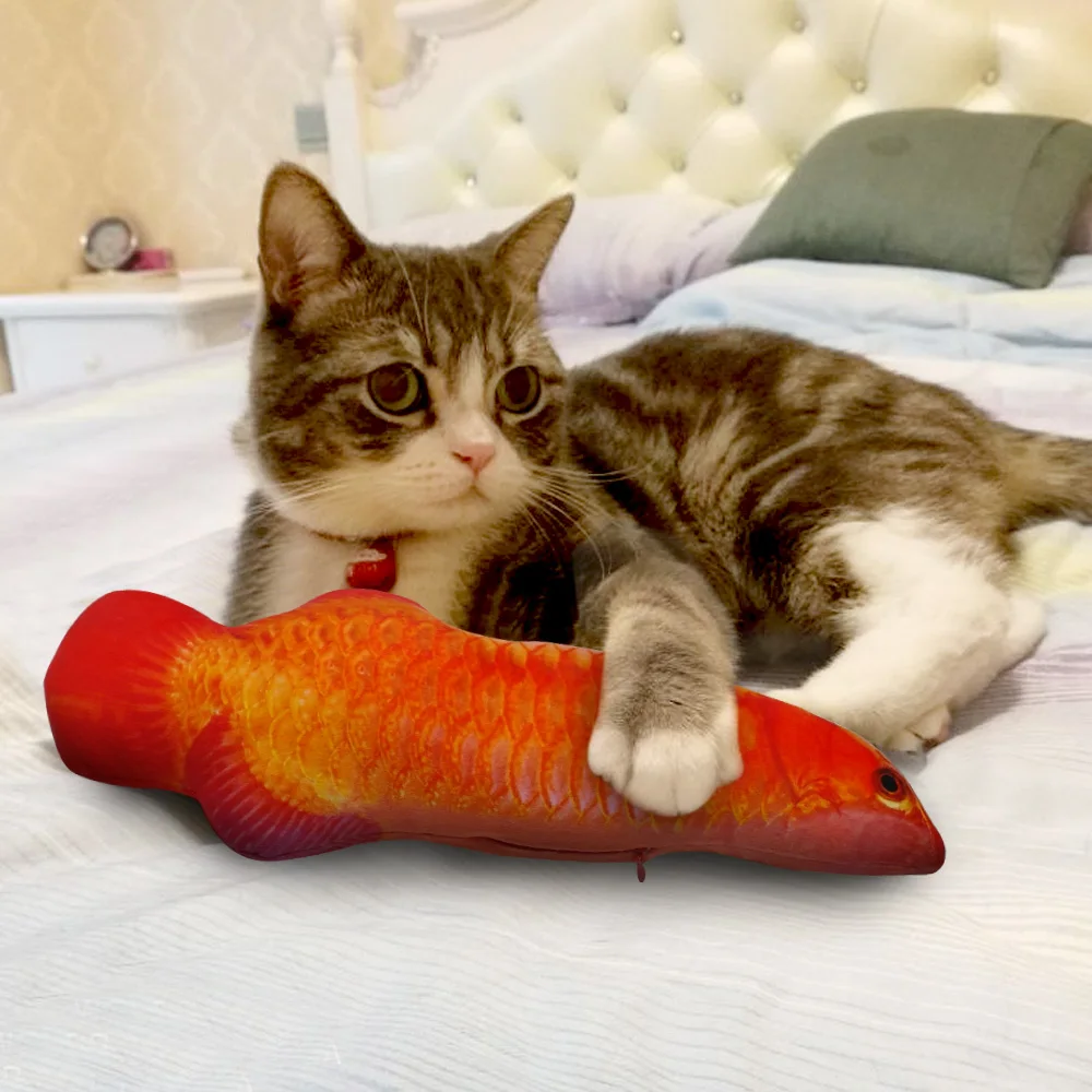 Кошка кошка игрушка котенок жевание интерактивная в форме рыбы укуса царапины