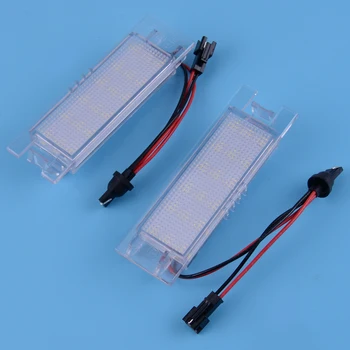 

beler Pair of 18LEDs 2pin 12V 2.4W White LED Number License Plate Light Fit for Alfa Romeo 147 156 159 166 Giulietta Mito