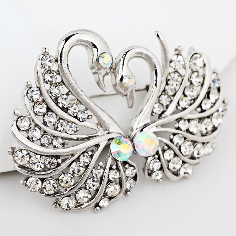 

Stylish Elegant Women's Swan Brooch Pin Bridal Wedding Party Daily Jewelry Gift
