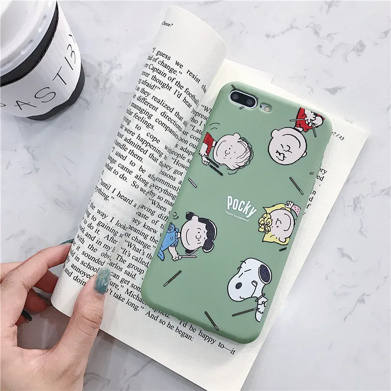 

For Iphone Xs Max Case Matte Soft TPU Silicon Back Cover Phone Case for Iphone 6/6 Plus Xr 8Plus 7 Plus XCute Cartoon Cover