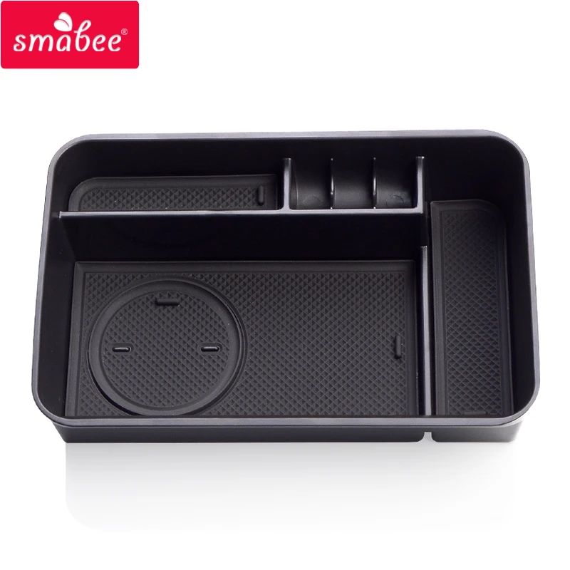 Smabee-자동차 중앙 콘솔 팔걸이 상자 스토리지, 닛산 패트롤 Y62 2010 - 2018 인테리어 액세서리 상자 동전 보관 정리