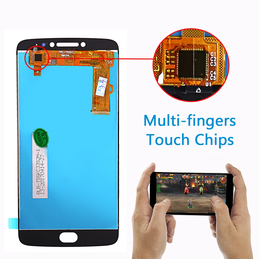 ЖК-дисплей Motorola для Motorola Moto E4 Plus, сенсорный экран, дигитайзер, сенсорное стекло, сборка E4 plus, 5,5 дюймов, рамка с инструментами