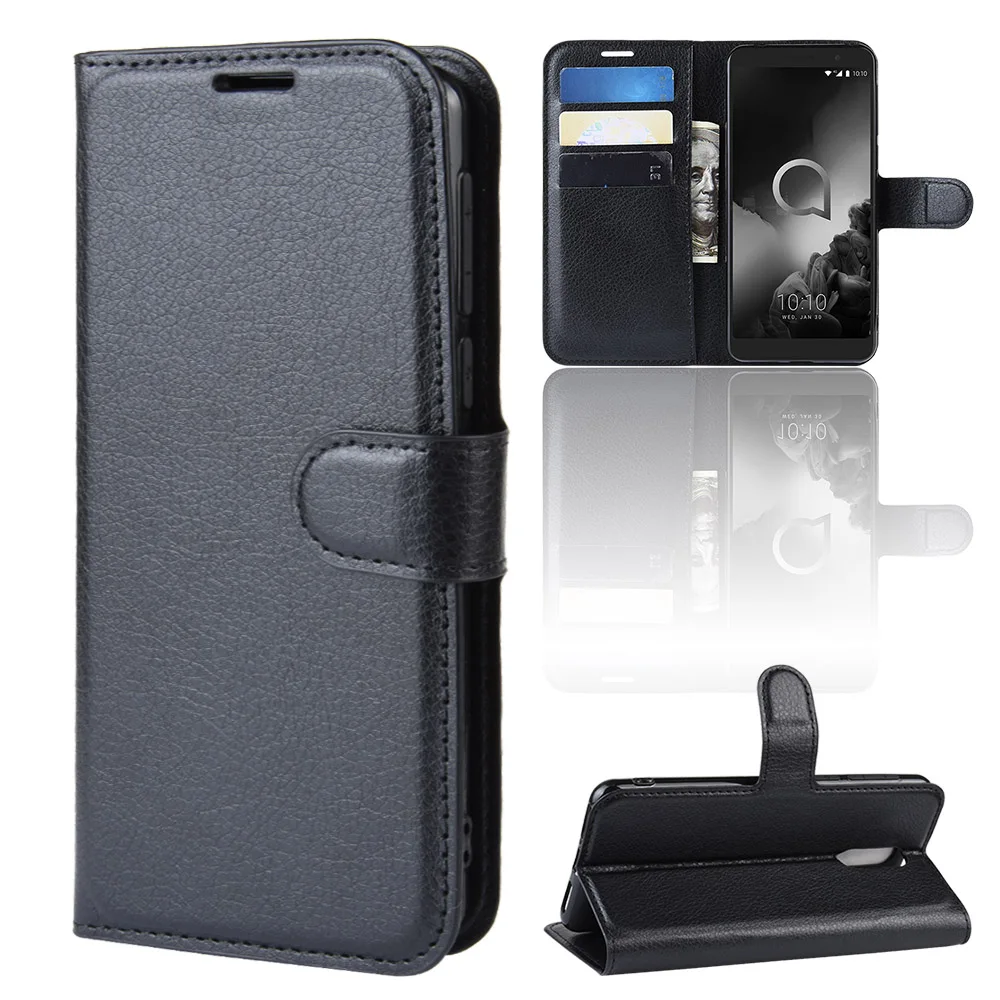 

Baiscxst For Alcatel 1X 2019 Case Cover Luxury Leather Phone Case For Alcatel 1X 2019 Protective Flip Case Wallet Case