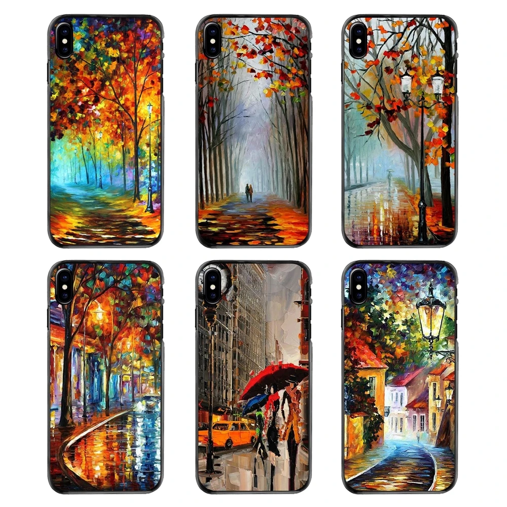 

aura of autumn Leonid Afremov Oil Painting Phone Cover Bag For iPhone 4 4S 5 5S 5C SE 6 6S 7 8 Plus X XR XS Max iPod Touch 4 5 6