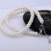 Свадебные ювелирные изделия натуральный пресноводный жемчуг ожерелье Модные ювелирные изделия, 30 шт./Партия