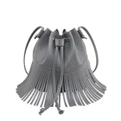 Модная женская сумка через плечо мини-сумка с кисточками для женщин из искусственной кожи
