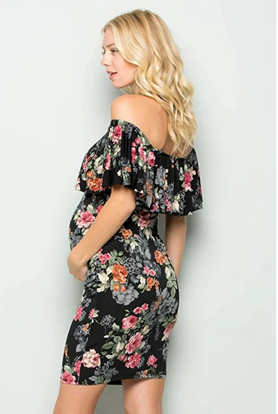 Новое летнее сексуальное платье для беременных женщин большого размера, корейская мода, юбка для беременных с принтом