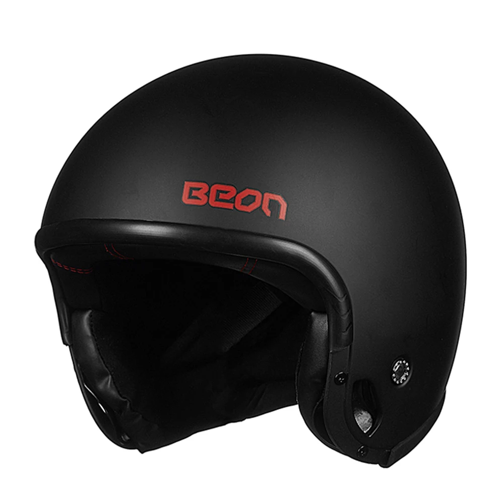 

BEON Motorcycle Helmet Moto Retro Vintage Motorbike Chopper Scooter Crash Helmet 3/4 Open Face Helmet Removable Modular Mask