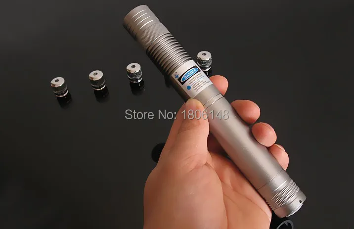 

High power Blue laser pointers 100000m 100w 450nm SOS camping signal lamp Burn match/dry wood/black plastic/cigarettes+5 caps