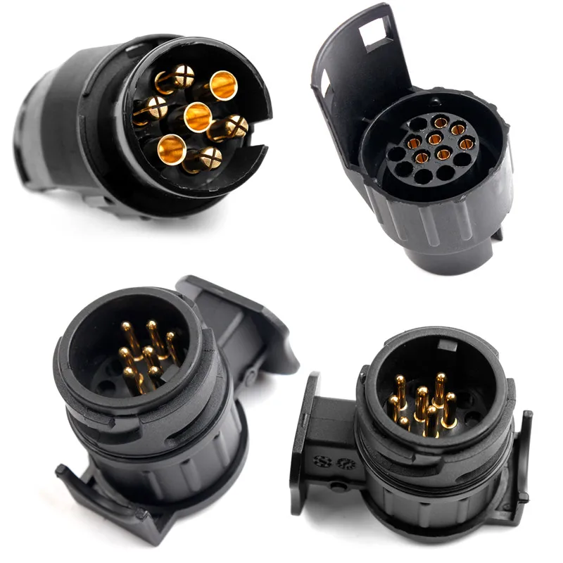 Airkoul 12V  Vehicle Car Trailer Tester 713 Pin Towing Light Cable Circuit Plug Socket  with 2 Adapters Car Accessories (5)