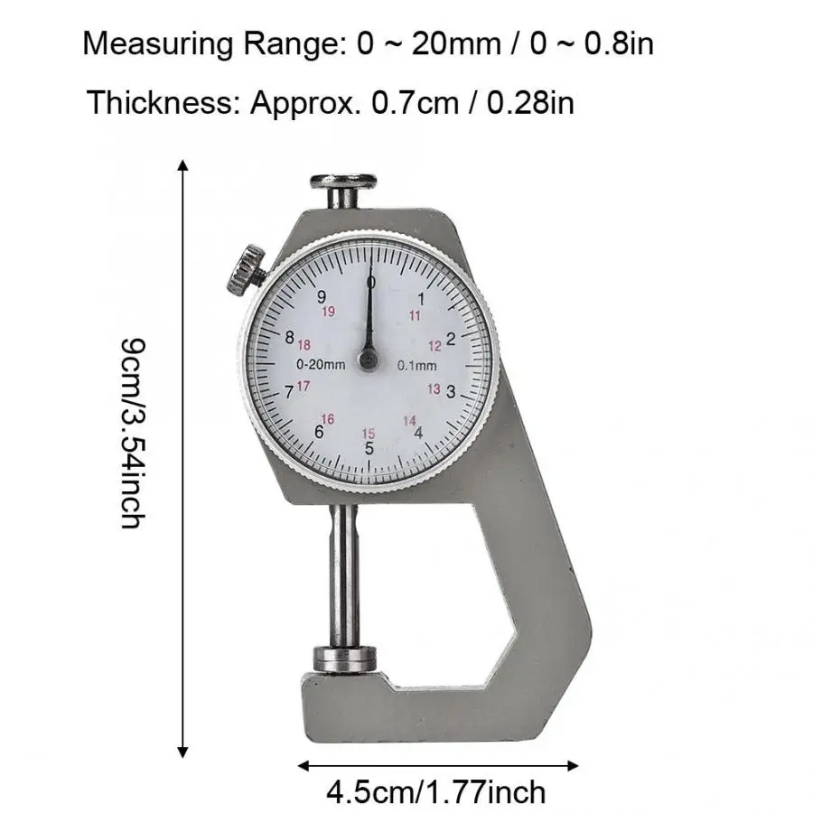 Lightweight and Portable Jewelry Measuring Gauge Thickness Meter Gauge Bead Diameter Gauge for Measuring Pearl Thickness Beads Diameter 