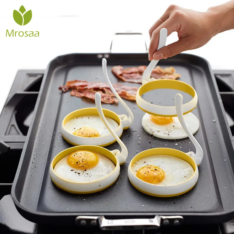 

2pcs/set Kitchen Cooking Tools Kicthen Circle Shaped Fried Egg Mold Mould Rings Molds baking cooking tools egg tools accessories