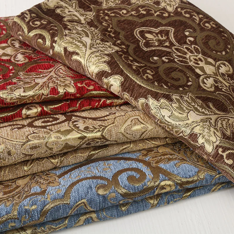 

HLQON Printed Cotton chenille Fabric For DIY patchwork Table Cloth,Quilting & Sewing Sofa,Cushion Material Curtain