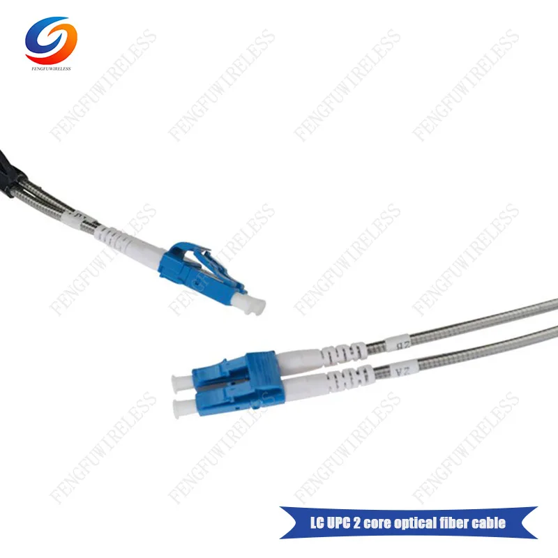 Wholesale 100M LC UPC Fiber Optic Patch Cord 2 core optical fiber cable Duplex Field Fiber cable for base station