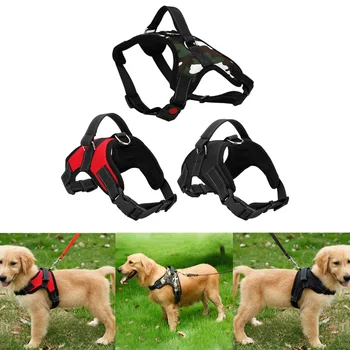 

S/M/L/XL 7 Colors Pet Cats Dog Leash Large Dog Soft Adjustable Dog Harness Pet Supplies Walk Out Hand Strap Vest Collar For Dogs