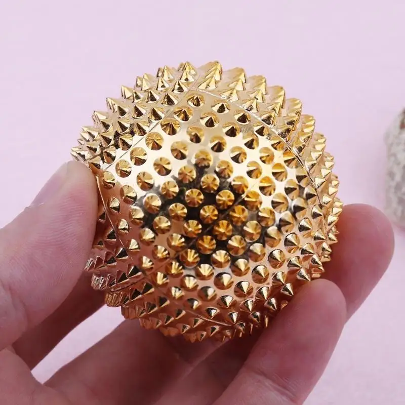 2pcs Gold Silver Hand Palm Acupuncture Ball Pain Relief Massage Stimulation Needle Massage Ball