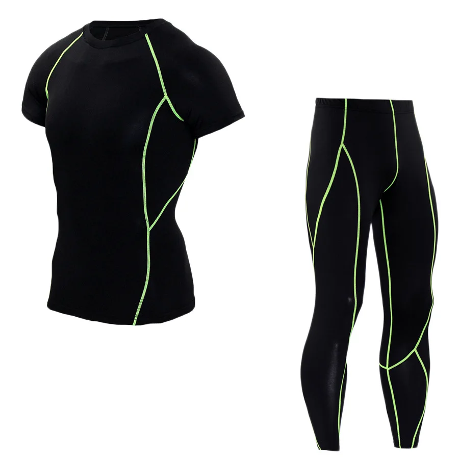Green sport men running sets (1)