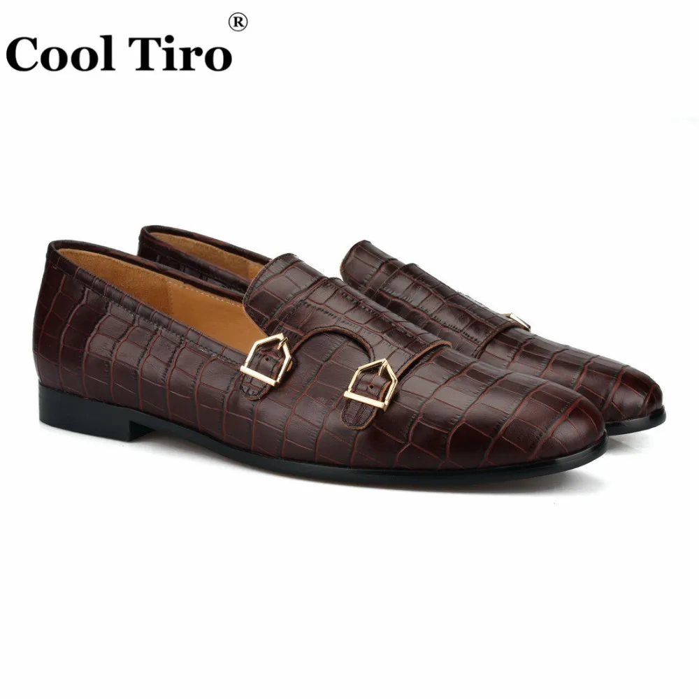 CROCODILE DOUBLE-MONK LOAFERS brown (2)