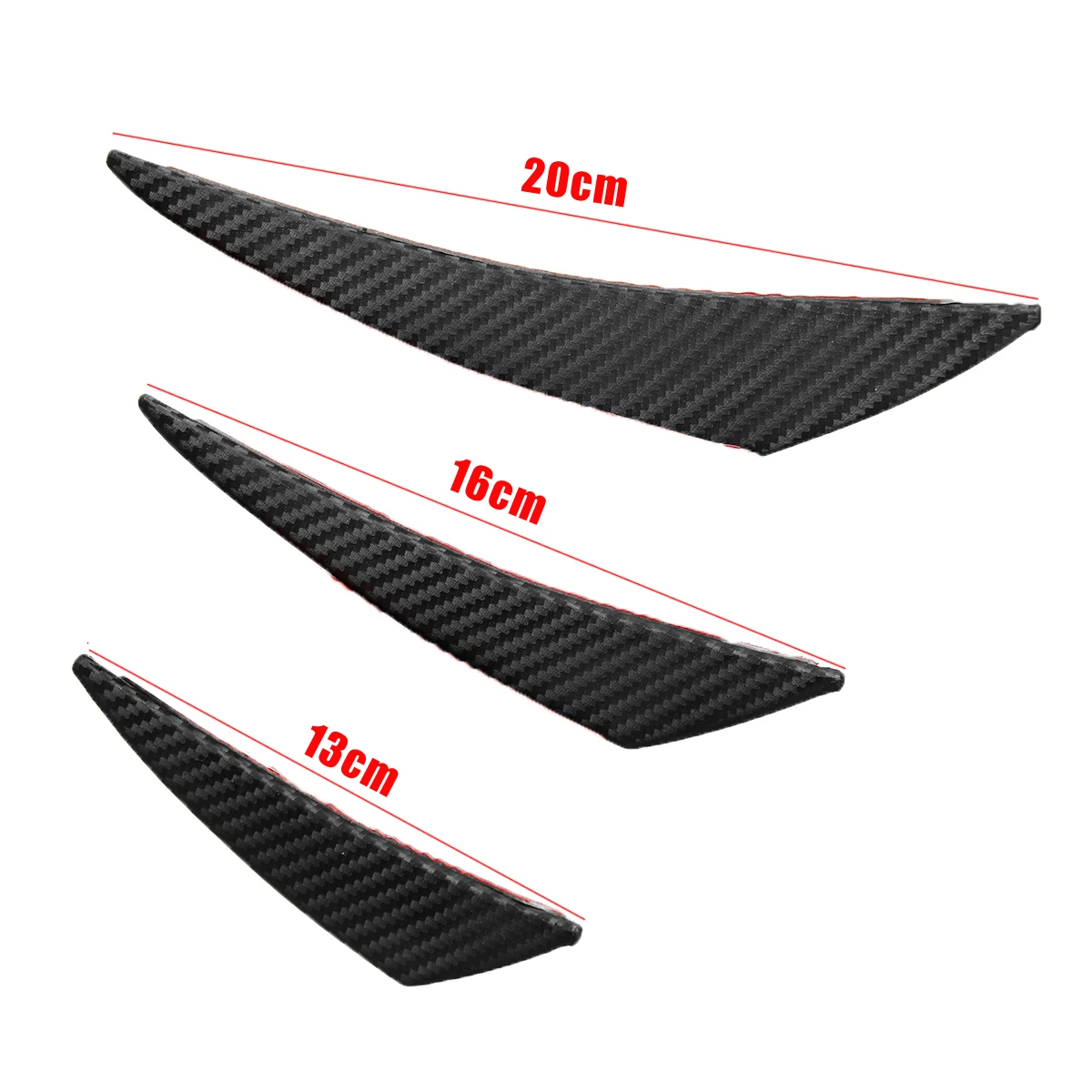 6 piezas Universal de fibra de carbono para coche/parachoques delantero automático aletas Spoiler Canards reajuste partes exteriores parachoques 6 piezas Universal de fibra de carbono para coche/parachoques delantero automático aletas Spoiler Canards reajuste partes exteriores parachoques