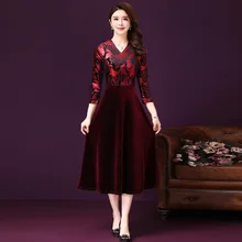 2020 Primavera Verano siete minutos de manga cuello pico mujeres vestido nuevo estilo Vintage Noble boda elegante temperamento vestidos femeninos