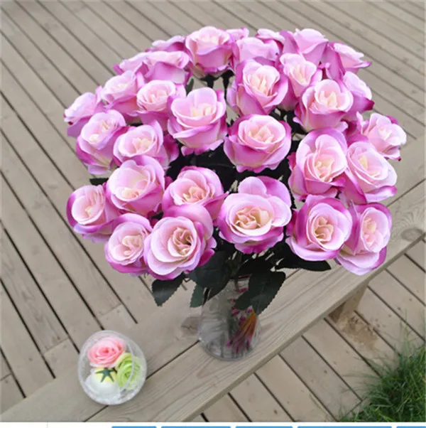 Single Stem Rose 62cm/24.41&quot Length Dia. 7cm 100Pcs Artificial Flowers Roses Camellia for Home Xmas Showcase Decor | Дом и сад