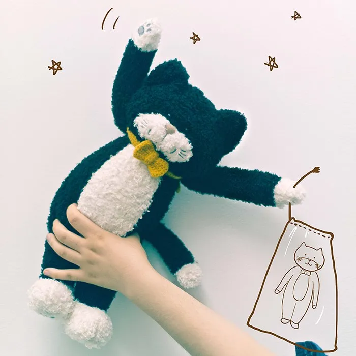 Candice guo! Невероятно милые плюшевые игрушки Tiimo милый шарф с изображением черного