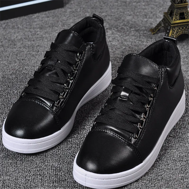 

2016 Walking shoes Brand Women Shoes high quality fashion PU Leisure Outdoors Flat shoes White shoes zapatillas deportivas mujer