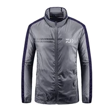 Daiwa одежда для рыбалки на открытом воздухе быстросохнущая гидрофобная одежда Повседневная дышащая куртка с капюшоном для кемпинга Водонепроницаемая шелковая куртка